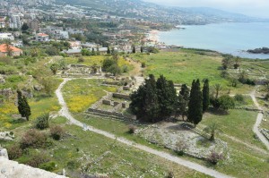 十字軍の城砦から見た古代遺跡群の一部(南側）