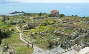 十字軍の城砦から見た古代遺跡群の一部(西側）